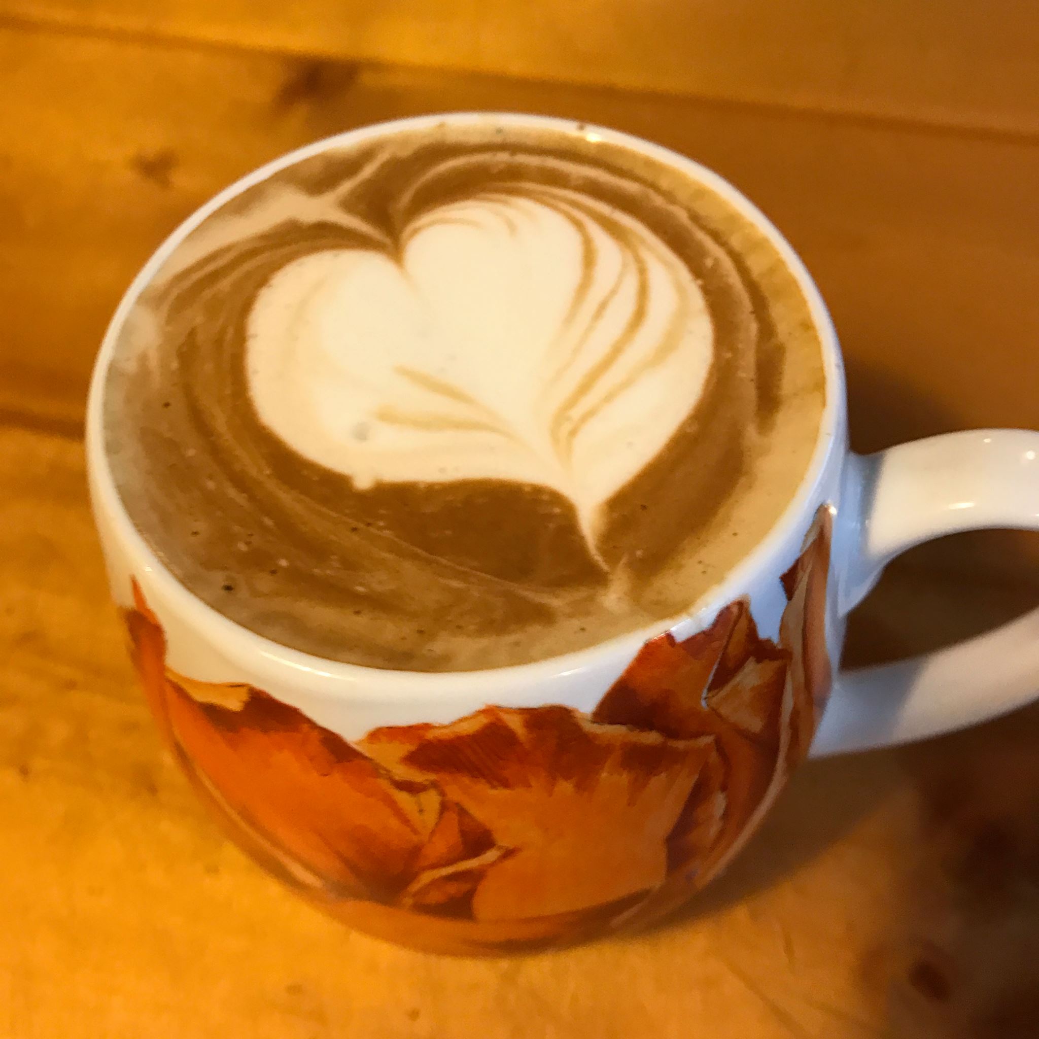 Coffee cup with foam art