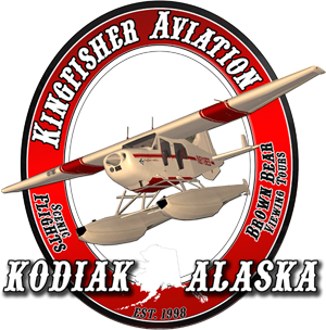 "kingfisher airplane in Kodiak Alaska logo"