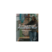 A woman stands in front of a display at the Alutiiq Museum. Text reads: Alutiiq Museums Annual Open House, Thursday, August 20th. The museums logo and Free Admission, Culturally Curious? appear at the bottom.